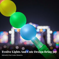 Illuminated Tanghulu Lamp Stick Battery Powered Flashing Concert Cheer Stick Colorful Globe Lamp Stick Replaceable Batteries