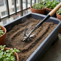 Manual Rotary Tiller T-Handle Soil Crumbler Lightweight