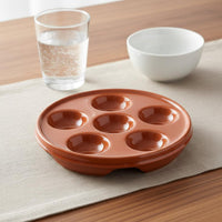 Ceramic Dish Even Heat Distribution Escargot Baking Plate Escargot Plate Easy to Clean Baking Dish Sleek Glaze