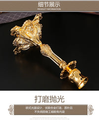 欧式时尚锌合金烛台轻奢复古高颜值烛台精美蜡烛台客厅桌面摆件