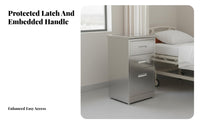 Rustproof Stainless Steel Storage Cabinet Steel Office File Cabinet Effortless Gliding Drawers Large Capacity for Hospital Personnel, Business Owners, Laboratory, School, Factory, Warehouse