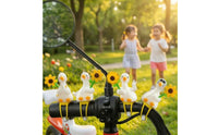 4 Pieces Duck Ornament with Clip Lightweight Duck Handlebar Accessory Playful Decoration for Kids