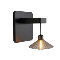 Sun-Powered Wall Lamp with Pleated Shade Waterproof for Patio, Balcony