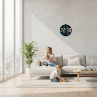 Led-Digitaluhr mit Luftfeuchtigkeitsmesser beleuchtet Wanduhr mit Datum hell