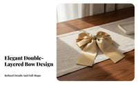Double Tier Knot Hair Fastener Elegant Design Double Tier Knot Barrette Soft and Comfortable Easy to Use for Women, Parties