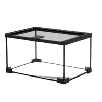 Glass Terrarium with Mesh Lid Clear Reptile Enclosure Rectangular