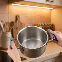Frying Pans and Cast Iron Pot Holders with Heat Protector, Silicone Pan Handle Cover for Kitchen Use, Non Slip Smooth Pot Ear Cover, 1 Pack