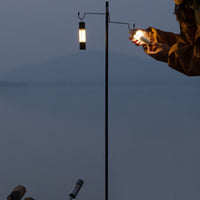 Lightweight Camping Light Stand with Clamp Adjustable Camp Lantern Pole Compact Camp Lantern Stand Rust-Resistant for Fishing