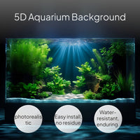 5D Aquarium Background Sticker Waterproof Decor