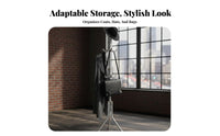 Freestanding Multihanger Rack Stable Base Garment Stand Easy Assembly for Renters