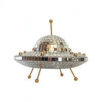 Retro Spacecraft Mirrored House Decoration Metal Legs
