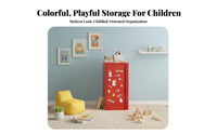 Single-Door Locker Cabinet long-lasting Cartoon creature Cupboard Lockable for young children