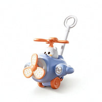 Airplane Toy with Push Handle Molded Airplane Stroller Push Along Toy Anti-Slip Smooth for Children, Indoor