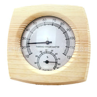Wood-Trim Sauna Thermometer and Hygrometer, Heat-Resistant Accessory