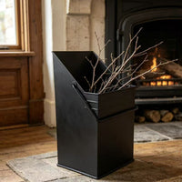Iron Firewood Storage Bucket with Handle