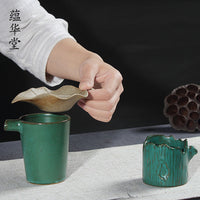 Creative Leaf Stump Tea Strainer for Puerh and Black Tea, Ceramic Tea Filter with Retro Design