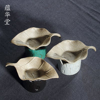 Creative Leaf Stump Tea Strainer for Puerh and Black Tea, Ceramic Tea Filter with Retro Design