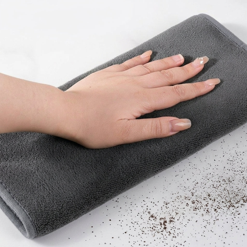 Double Layer Microfibre Cloth and Nylon Dish Cloths, Oil-Resistant Microfibre Cloth for Kitchen, Low-Shed for Cookware and Countertops