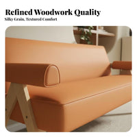 Luxurious Cushioning V-Shaped Frame Upholstered Loveseat Wide Seat Commercial Seating Modern Design Reception Furniture Minimalist Design for Interior Designers, Apartment Dwellers, Restaurant, Book Bar, Office Waiting Area, Small Areas