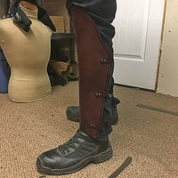 外贸中世纪武士护腿维京时代PU皮脚踝护具cosplay道具速卖通