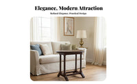 two-leveltier Extendable End Table adaptable Household Furniture for Small areas