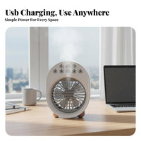 Portable Air Chiller Multi-Function Desktop Misting Fan Three Settings Desktop Air Chiller for Office, Bedroom, Dorm Room
