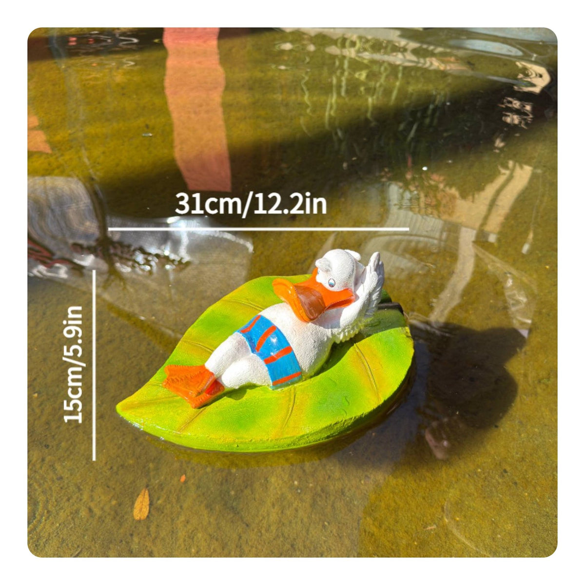 Duck Foliage Buoy Cute Outdoor Decor Lifelike for Aquatic Aquarium