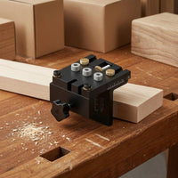 3 in 1 Drilling Guide Kit Matte Black Furniture Drilling Template Metal Body