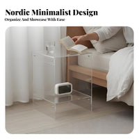 Transparent doublelevel Side Table Minimalist design 2-Tier Transparent Table