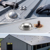 150 Pieces Metal Roof Screw Cap Round Metal Roof Screw Caps Silver-Colored Low-Profile for Roofers