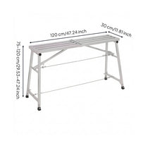 Portable Work Rack Foldable Scaffold with Carry Handles Anti-Slip Folding Scaffold for Contractors, DIY Practitioners, Jobsites