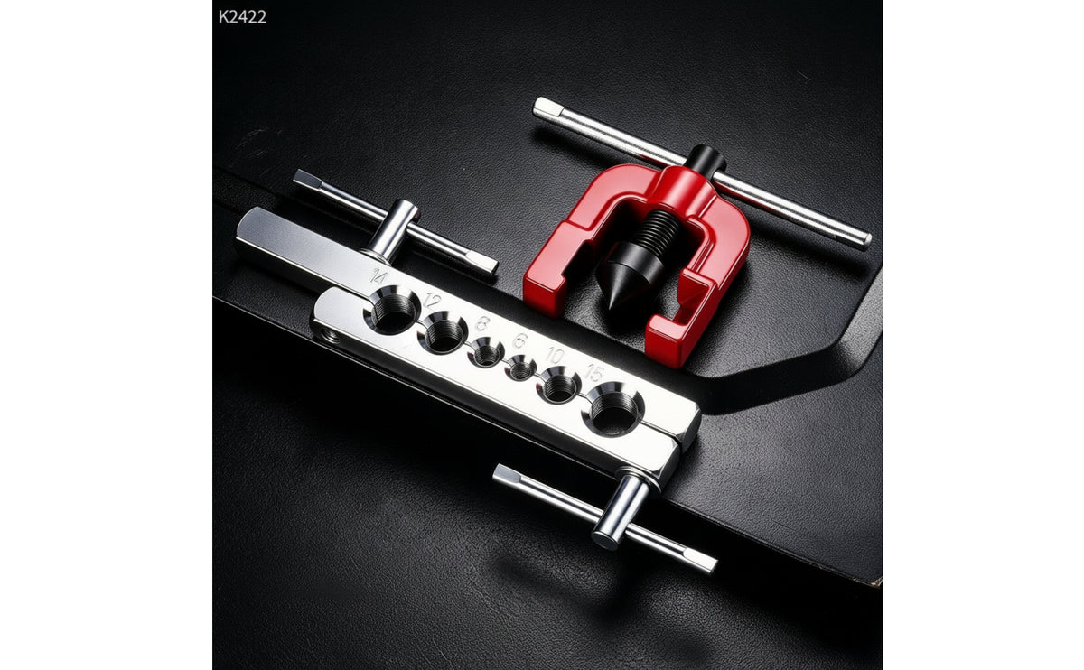 2 Pieces Copper Tube Flaring Kit Metric tube Flaring Tool Kit Manual   for Plumbers, Climate Control Technicians, Workshop