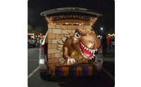 Inflatable Dinosaur Car Decoration Cartoon Dinosaur Trunk Inflatable Oversized Vehicle Trick-or-Treating Decor for Garage