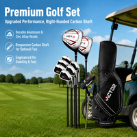 Men's Right Handed Golf Club Set with Headcovers Driver & Golf Bag