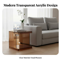 2-Tier C-Shaped End Table Modern aesthetic Household Furniture adaptable Use