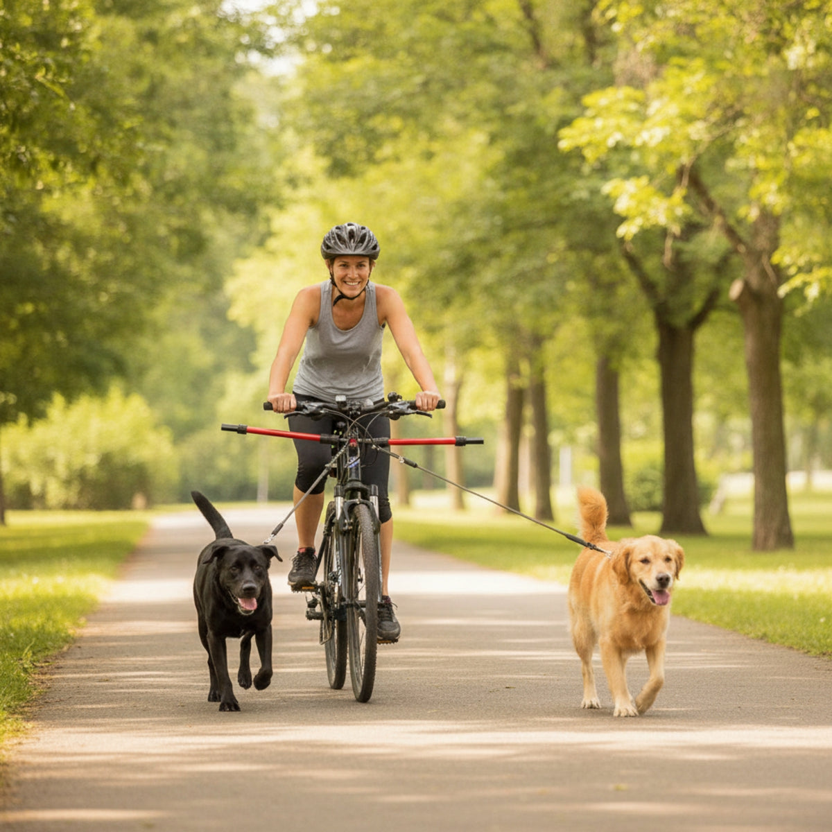 Adjustable Dog Towing Connector Telescoping Bike Dog Leash Mount Handsunrestricted Long-Lasting for Cyclists, Outdoor Rides