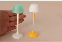 Dollhouse Miniature Furniture Set Table Chair Fan Tray Drink Mini Floor Lamp Model Photography Prop