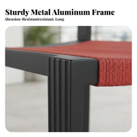 Woven Armchair Light Luxury artistic Woven Cantilever Chair long-lasting Construction Coastal Look for Homeowners, Sunroom