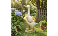 Duck Statue with Solar Lantern Glowing Solar Duck Statue Easy to Place for Patio