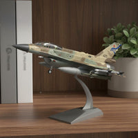F-16I Sufa Model Realistic Paint Israeli F-16I Model Airplane Display Stand