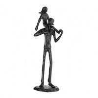 Abstract Family Sculpture Elongated Cast Metal Ornament Decorative Home Decoration