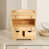 Miniature Cabinet Vintage-Style Miniature Cabinet with Drawer Collectible