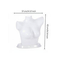 LED Mannequin Torso Eye-Catching Glow Lighted Female Mannequin Opaque Gloss White Display Model for Boutique