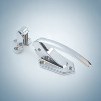 Chrome-Finished Latch Lock with Strike Block Metal Keyed Entry Door Latch Lockable Adjustable Deadlatch Easy to Install for Cabinets