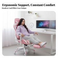 High-Back Gaming Chair with Footrest 360-Degree Swivel Ergonomic Gaming Recliner