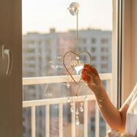 Heart Suncatcher Ornament Easy to Hang Hanging Crystal Decor Shimmering