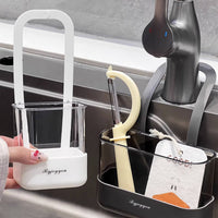 Kitchen Faucet Holder Drainage Design Faucet Hanging Basket Space-Saving Hanging Sink Holder for Washroom