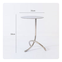 Mid-Century-Century Modern End Table Industrial Design Small Narrow End Table