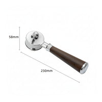 Bottomed Coffee Portafilter with Single Spout Solid 58mm Portafilter Sturdy Filter Holder Easy to Clean for Espresso Lovers