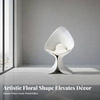 floralShaped Armchair Artistic Design Accent Chair Nordic design Statement Piece for Adults, Book Lovers, Lounge Area, Bedroom